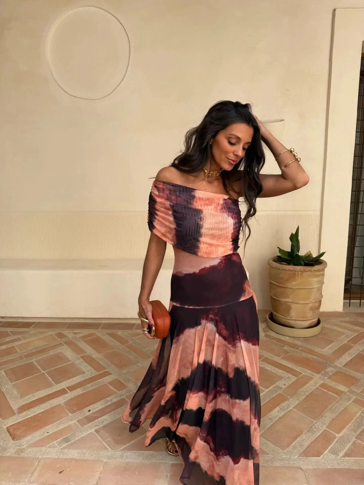 Abito Lungo da Donna Monospalla Elegante da Sera