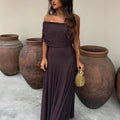 Abito Lungo da Donna Monospalla Elegante da Sera