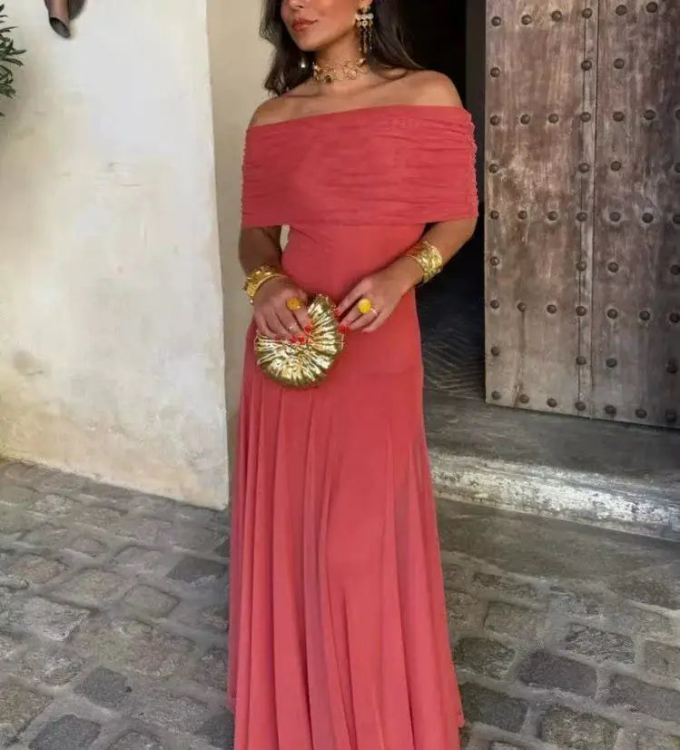 Abito Lungo da Donna Monospalla Elegante da Sera