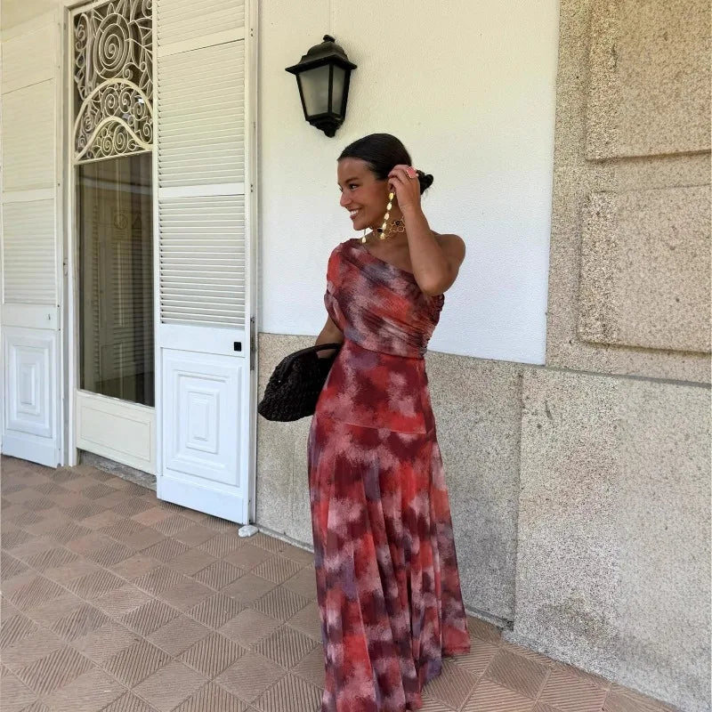 Abito Lungo da Donna Monospalla Elegante da Sera