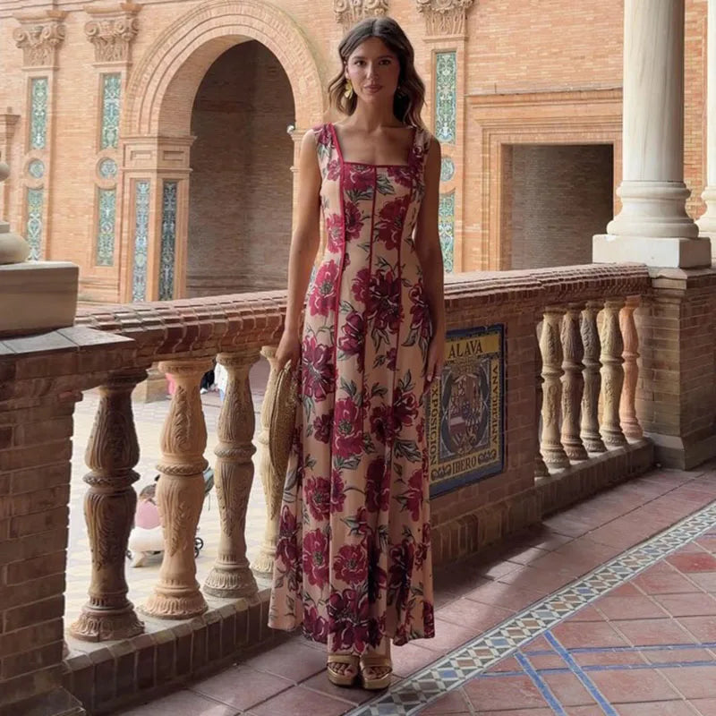 Completo Due Pezzi da Donna con Top all'Americana e Gonna Lunga