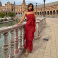 Completo Due Pezzi da Donna con Top all'Americana e Gonna Lunga