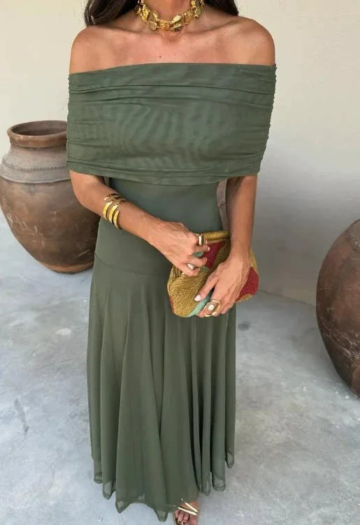 Abito Lungo da Donna Monospalla Elegante da Sera