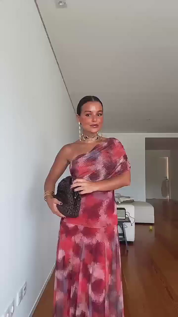 Abito Lungo da Donna Monospalla Elegante da Sera